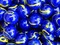VAN GOGH Blue/Yellow Swirl Glass Marbles 22mm (7/8 inch) SHOOTER Taw (Lot of 5)